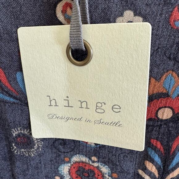 NWT Hinge Designed in Seattle 3/4 Sleeve Dress Women’s Size XL Pockets Gray Boho - Picture 5 of 11